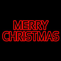 Red Double Stroke Merry Christmas Neon Sign