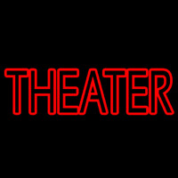 Red Double Stroke Theatre Neon Sign