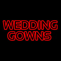 Red Double Stroke Wedding Gowns Neon Sign