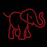 Red Elephant Logo Neon Sign