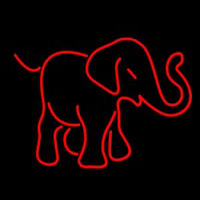 Red Elephant Logo Neon Sign