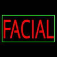 Red Facial Green Border Neon Sign