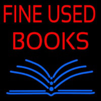 Red Fine Used Books Neon Sign
