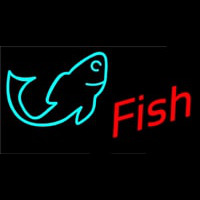 Red Fish Logo 1 Neon Sign