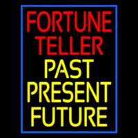 Red Fortune Teller Yellow Past Present Future Neon Sign