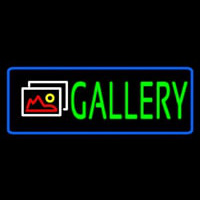 Red Gallery With Logo With Border Neon Sign