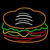 Red Green Burger Logo Neon Sign