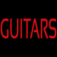 Red Guitar Block 1 Neon Sign
