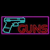 Red Gun Turquoise Logo Neon Sign