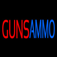 Red Guns Ammo Neon Sign