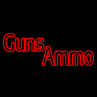 Red Guns Ammo Neon Sign