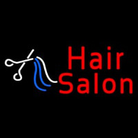 Red Hair Salon With Scissor Neon Sign