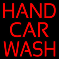 Red Hand Car Wash Neon Sign