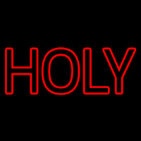 Red Holy Neon Sign