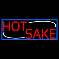 Red Hot Sake With Blue Border Neon Sign