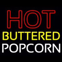 Red Hot Yellow Buttered White Popcorn Neon Sign