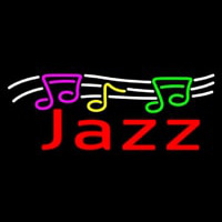 Red Jazz With Musical Note 2 Neon Sign