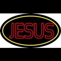 Red Jesus Block Neon Sign