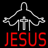 Red Jesus Christian Cross Neon Sign