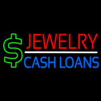 Red Jewelry Blue Cash Loans Neon Sign