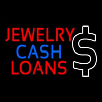 Red Jewelry Cash Loans Neon Sign