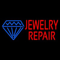 Red Jewelry Repair Block Neon Sign