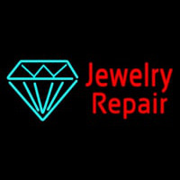 Red Jewelry Repair Cursive Neon Sign