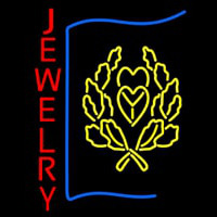 Red Jewlery Block Logo Neon Sign