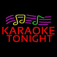 Red Karaoke Night Block Neon Sign