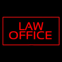 Red Law Office Red Border Neon Sign