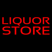 Red Liquor Store Neon Sign