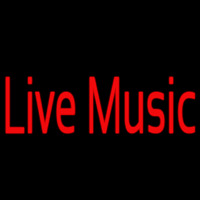 Red Live Music 2 Neon Sign