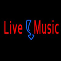 Red Live Music Neon Sign