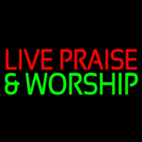 Red Live Praise Green And Worship Neon Sign