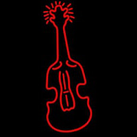 Red Logo Violin Neon Sign