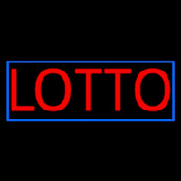 Red Lotto Blue Border Neon Sign