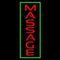 Red Massage Green Border Neon Sign