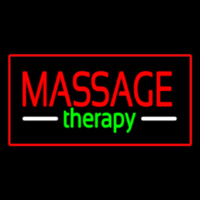 Red Massage Therapy Red Border Neon Sign