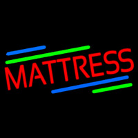 Red Mattress Green Blue Line Neon Sign