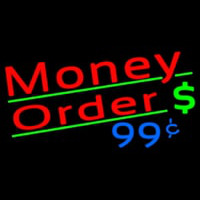 Red Money Order Dollar Logo Neon Sign