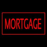 Red Mortgage Red Border Neon Sign