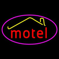 Red Motel With Symbol Neon Sign