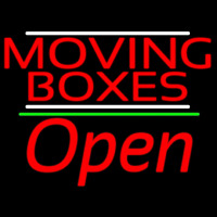Red Moving Bo es Open 2 Neon Sign