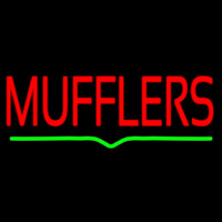 Red Mufflers Green Line Neon Sign