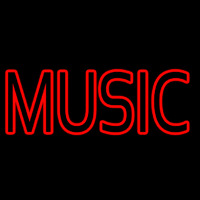 Red Music Block 2 Neon Sign