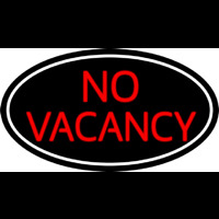 Red No Vacancy With White Border Neon Sign