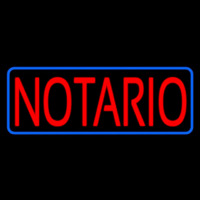 Red Notario Neon Sign