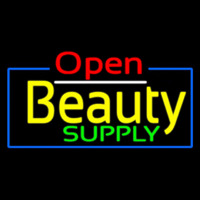 Red Open Beauty Supply Neon Sign