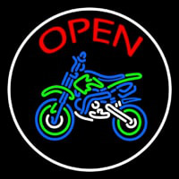 Red Open Bike Logo Neon Sign