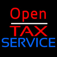 Red Open Ta  Service Neon Sign